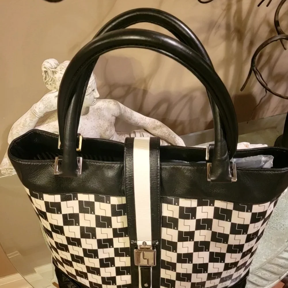 L.A.M.B. Gwen Stefani Westfield Checkerboard Tote Luxury Designer Handbag #523 - Picture 4 of 17